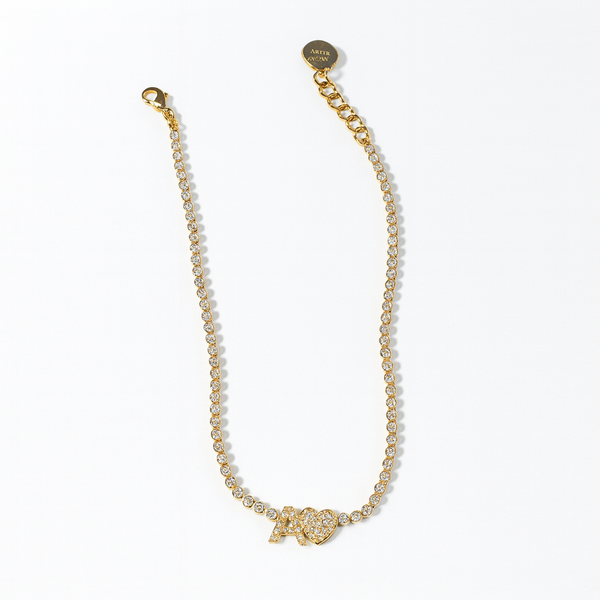 Collana Tennis White Lettera