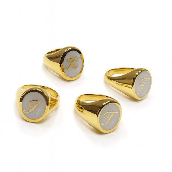 Anello Lettera Mignolo regolabile