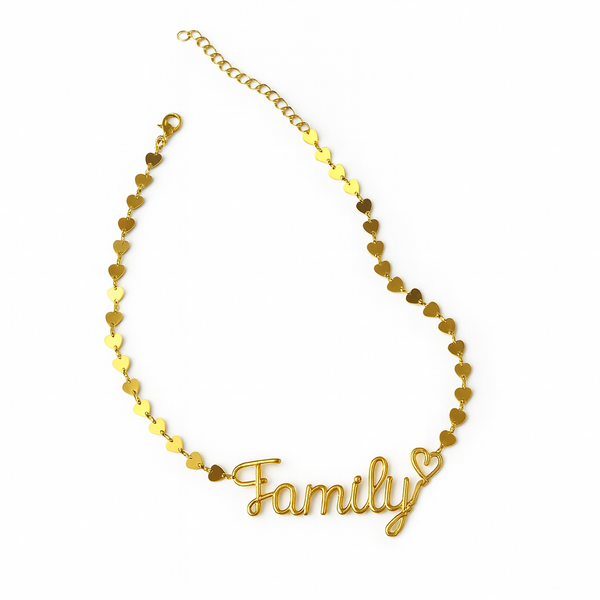 Collana Nome Metal Cuori
