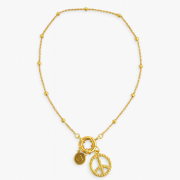 Collana Gold Regolabile Peace-Lettera