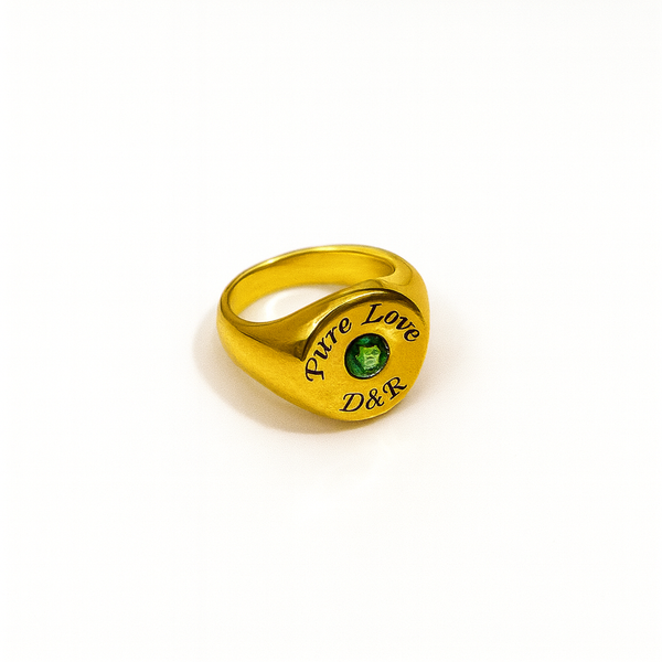 Anello Medaglion Cristal  Regolabile
