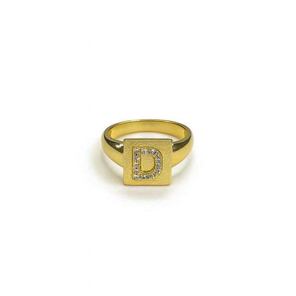Anello Medaglia Lettera