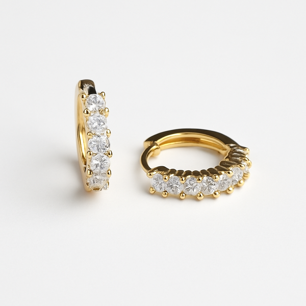 Hoops Swarovski White coppia