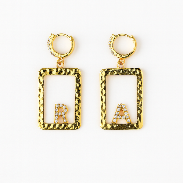 Hoops Medaglion Lettera (Coppia)