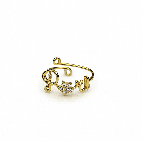 Anello Star Nome Metal