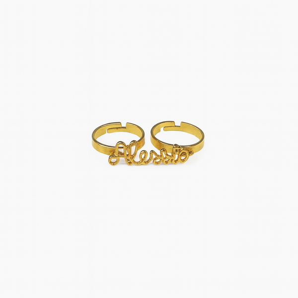 Anello DoubleName Metal