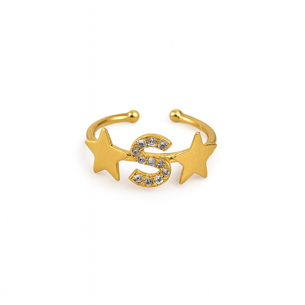 Anello Regolabile Lettera Star
