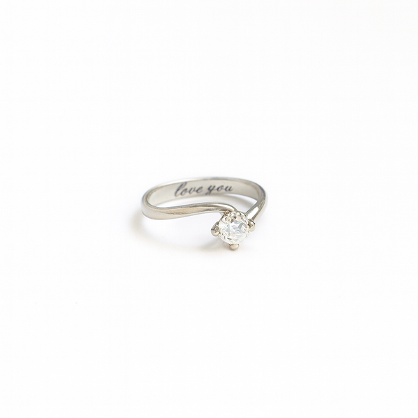 Anello Solitario Inciso