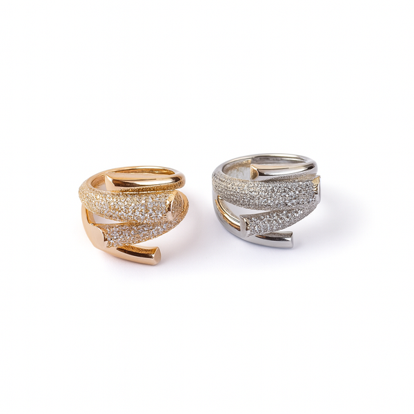 Anello Metal Intreccio Regolabile