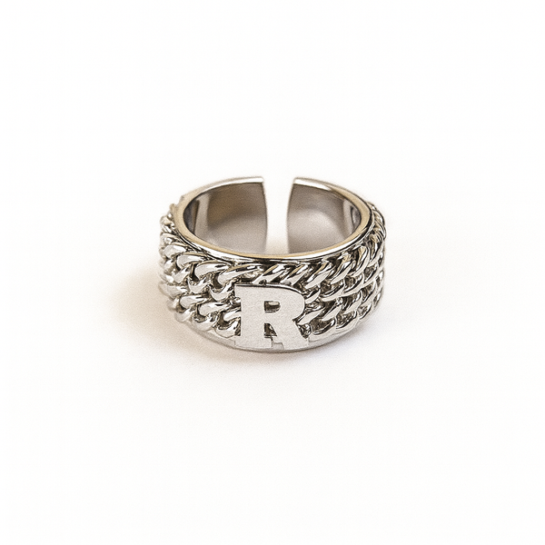 Anello Regolabile Catena Lettera