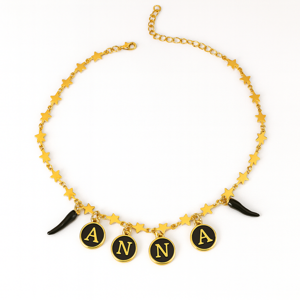Collana Personalizzata Corno Nome Double Face (2 in 1)