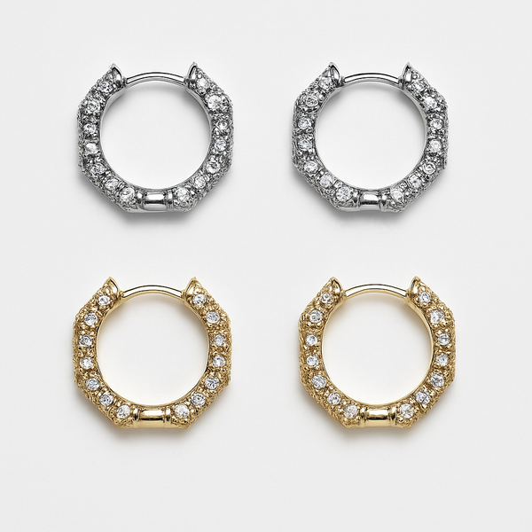 Hoops Mini Cerchi Brillantinati(Coppia)