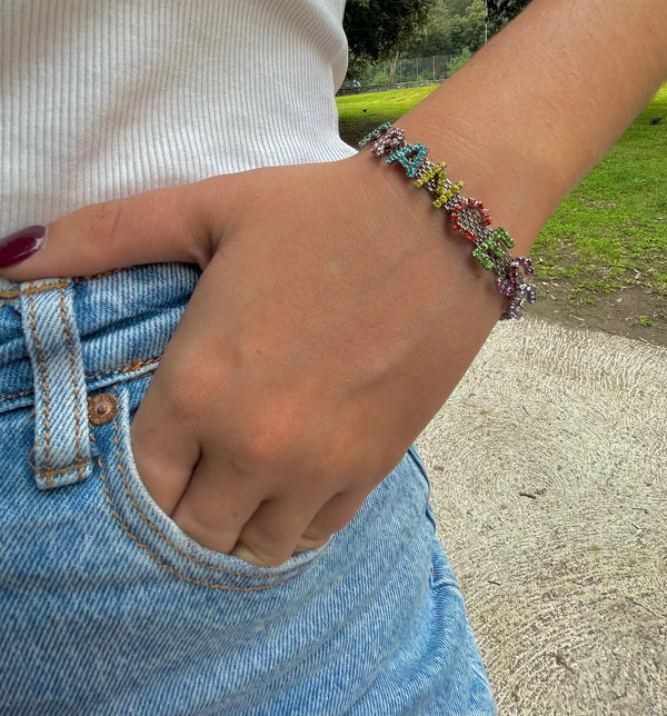 Bracciale Nome New Rainbow