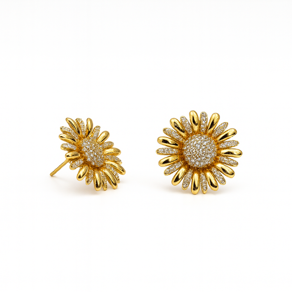 Orecchini girasole luce "Coppia"