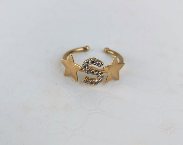 Anello Regolabile Lettera Star