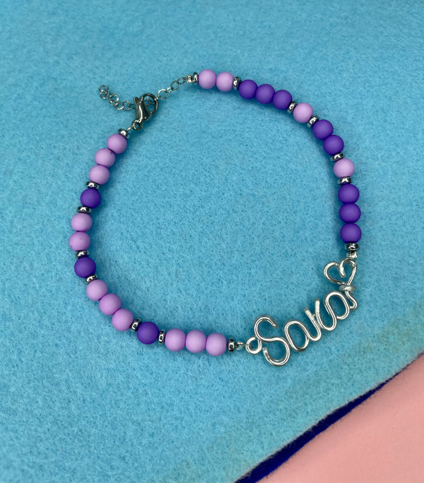 Bracciale PinkViolet Metal Nome